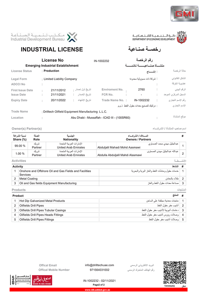 Industrial License